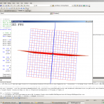 Tree model in the center with X, Y, and Z Axis drawn