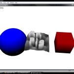 Sphere, terrain, and box - in that order.